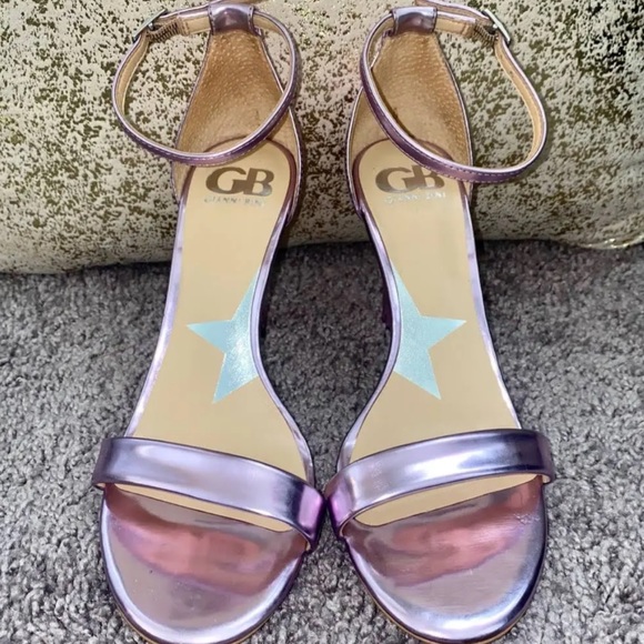 New Gianni Bini Shoes Metallic Lavender/Pink Ankle Strap - Picture 6 of 14